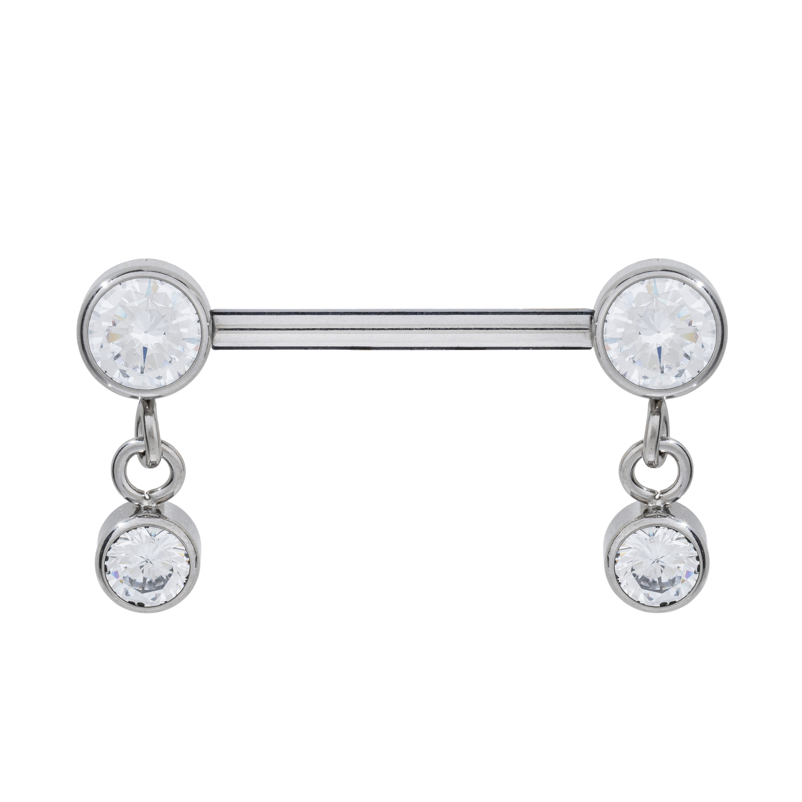 Zirconia Charm Nipple Barbell