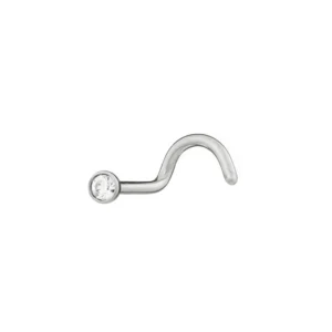 Surgical Steel Nostril Screw With 2mm Jewel
