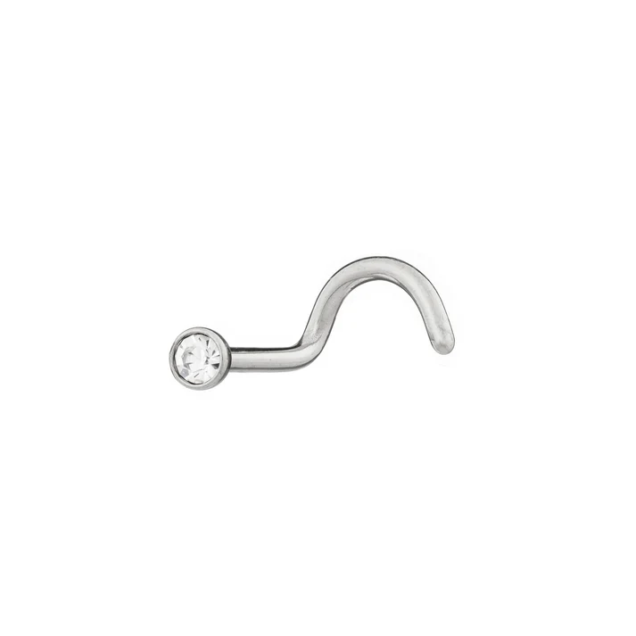 Surgical Steel Nostril Screw With 2mm Jewel