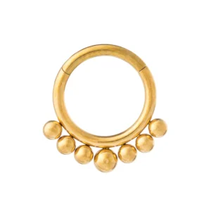 Surgical Steel Clicker Ring With Beads