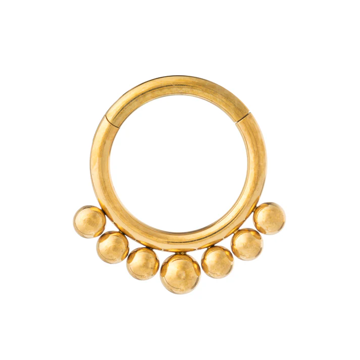 Surgical Steel Clicker Ring With Beads