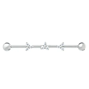 Zirconia Trinity Industrial Barbell - 35mm