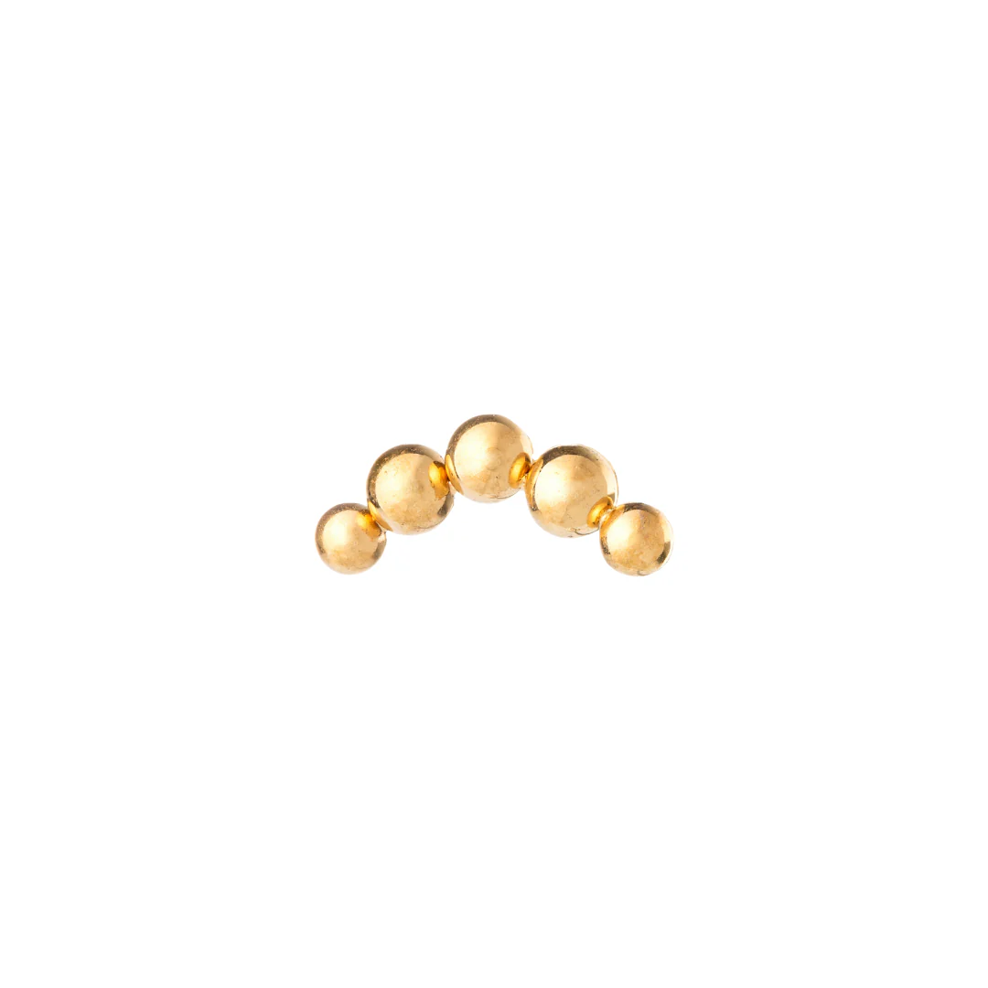 Beaded Arc End – Gold
