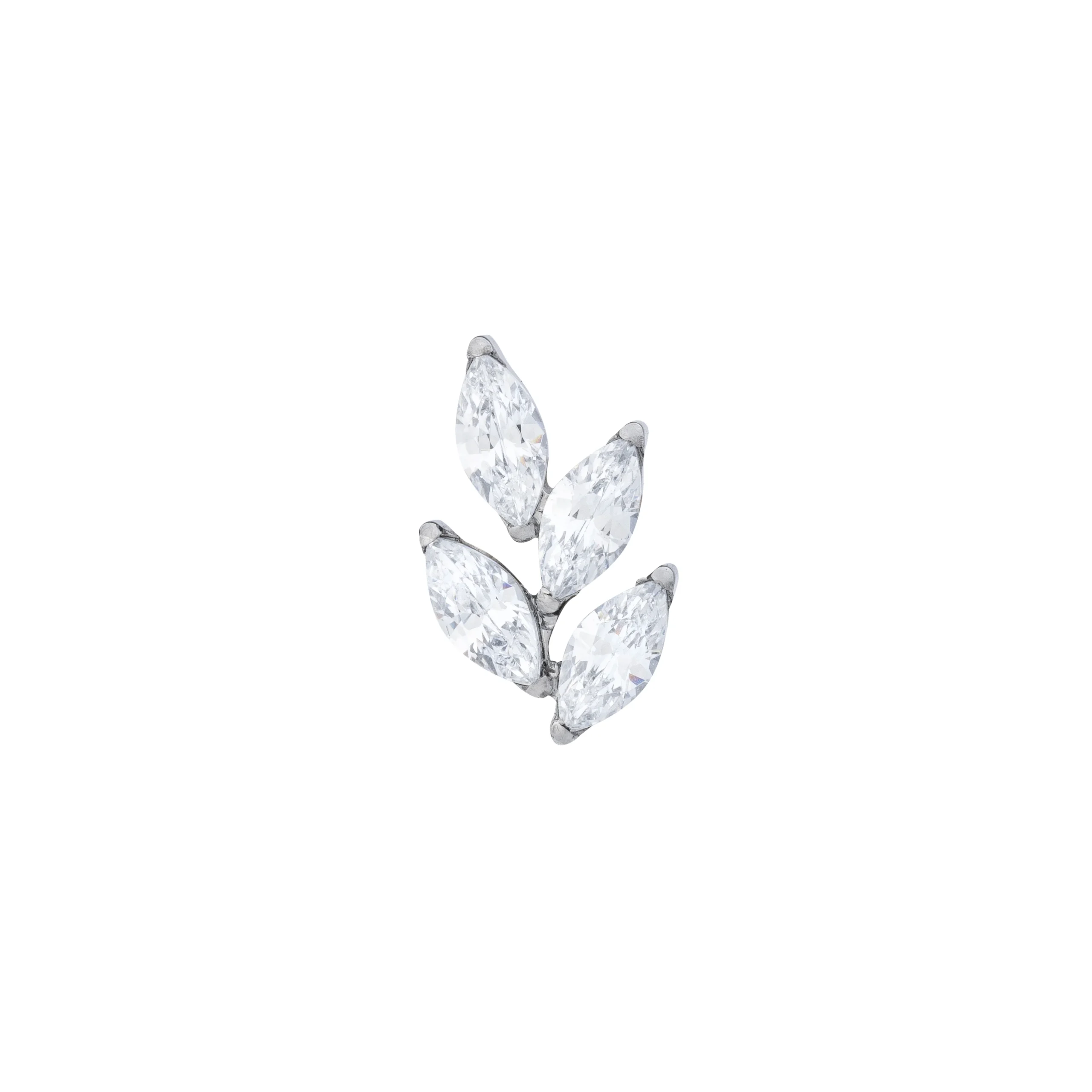 Zirconia Marquise Leaves End