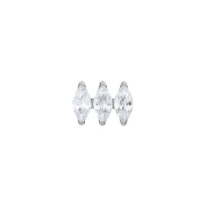Marquise Zirconia Triplet End