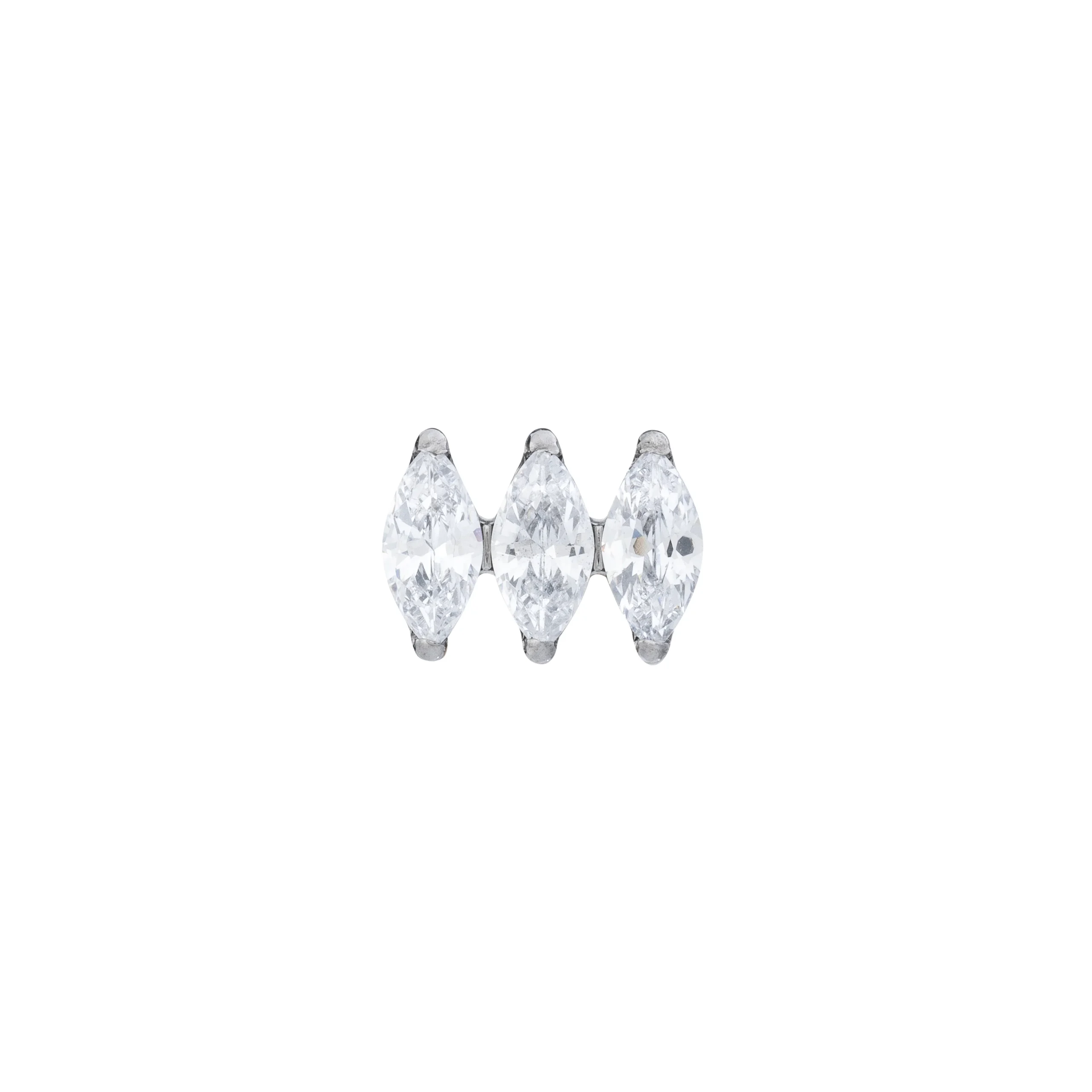Marquise Zirconia Triplet End